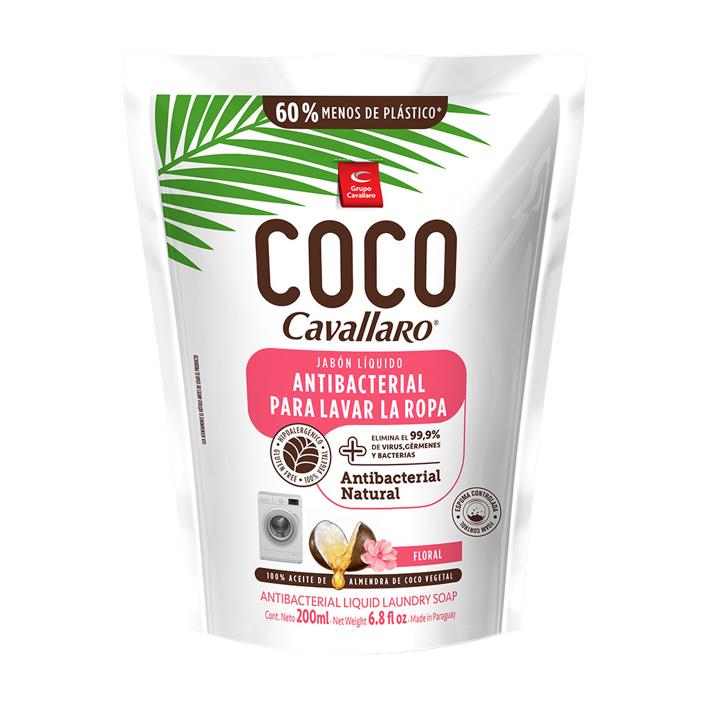 JABON LIQUIDO ANTIBACTERIAL PARA LAVAR LA ROPA COCO CAVALLARO