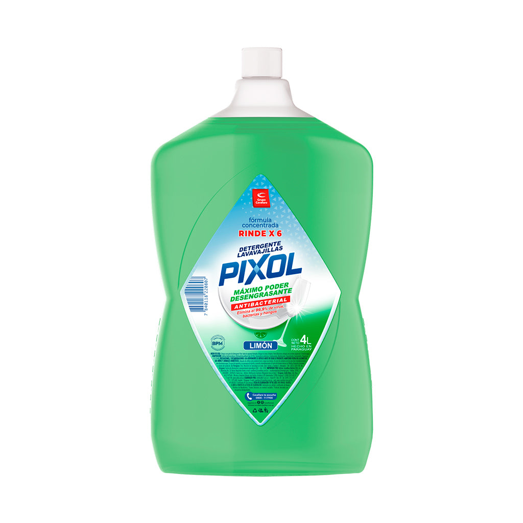 DETERGENTE LAVAVAJILLAS PIXOL 4L LIMON