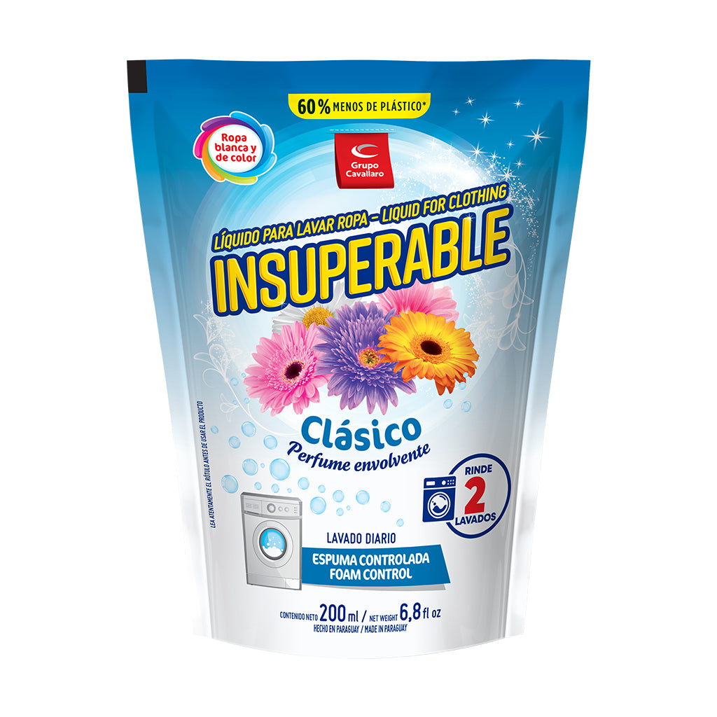 LÍQUIDO PARA LAVAR ROPA INSUPERABLE Clásico - Doypack 800ml
