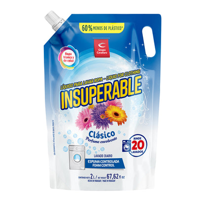 LÍQUIDO PARA LAVAR ROPA INSUPERABLE Clásico - Doypack 800ml