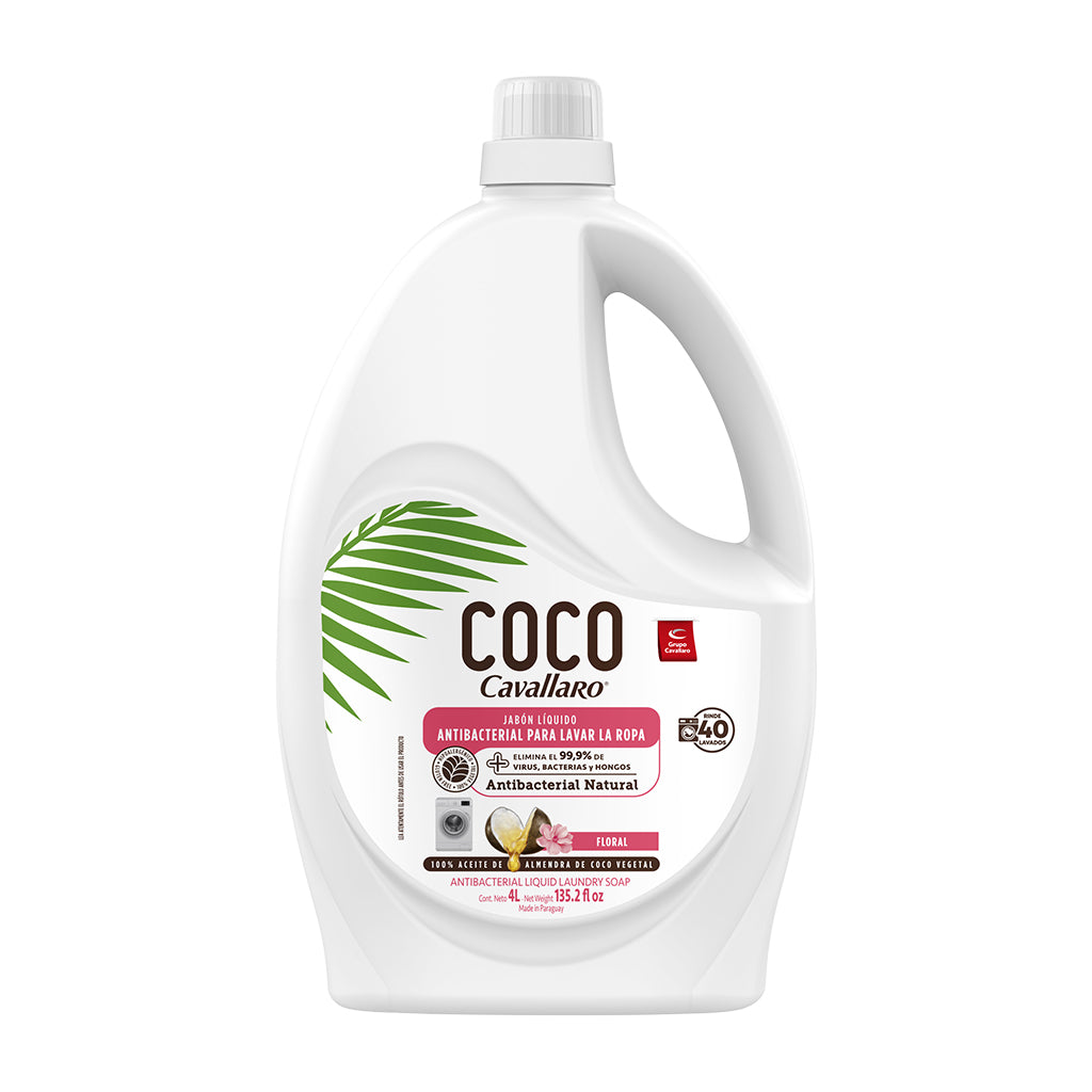JABON LIQUIDO ANTIBACTERIAL PARA LAVAR LA ROPA COCO CAVALLARO
