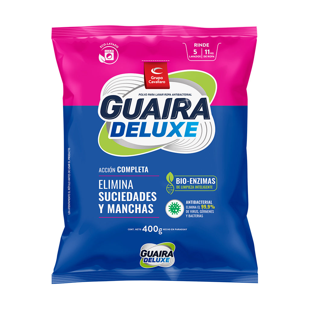 POLVO PARA LAVAR LA ROPA ANTIBACTERIAL GUAIRA DELUXE